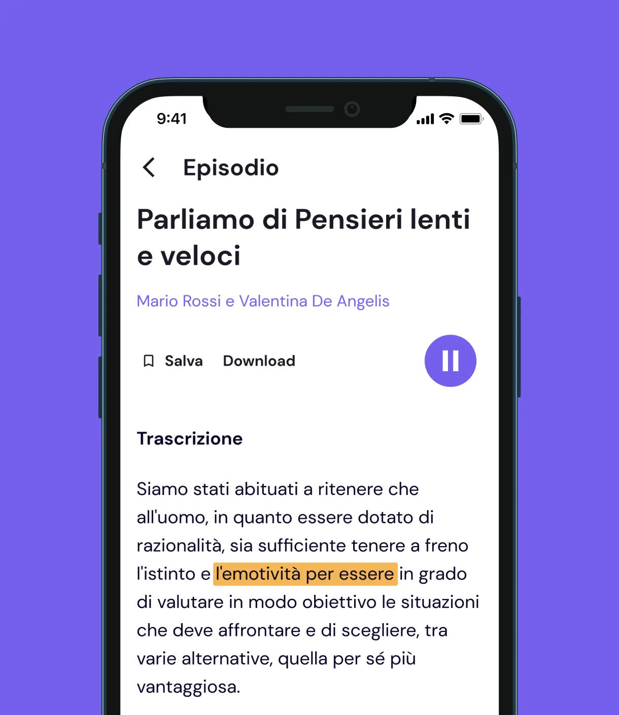 Ascolro e lettura di un contenuto radio